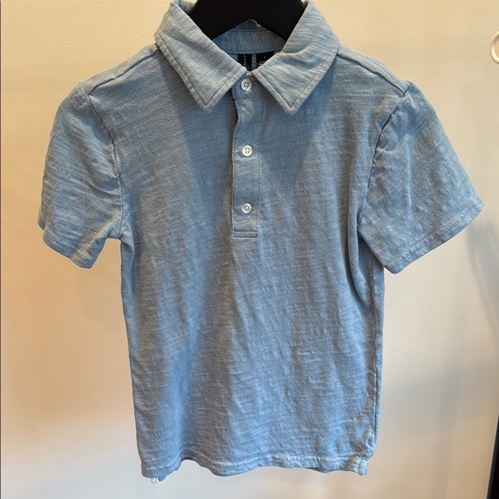 Janie and Jack boys size 7 blue Kids Polo Shirt